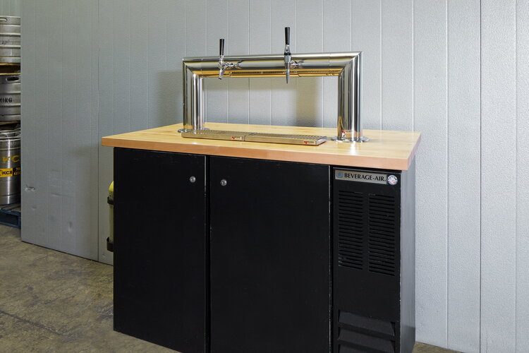 Custom beer kegerator with black cabinet